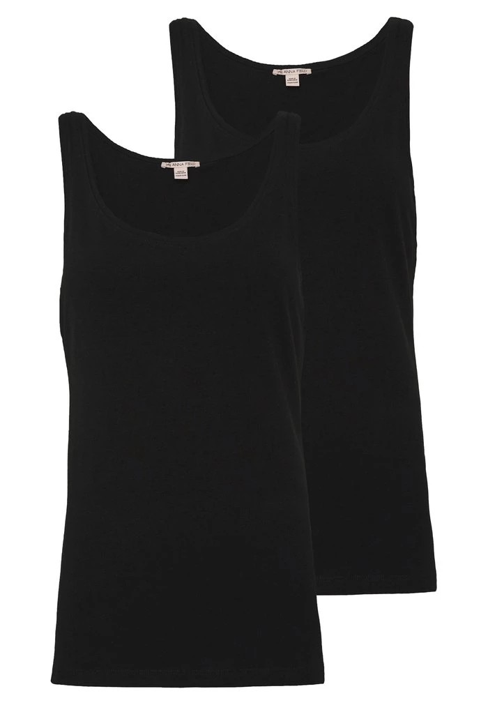 T-Shirt ANNA FIELD Anna Field 2 Pack Noir Femme | VGW-3532330